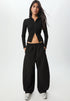 STRADIVARIUS PLUSH BARREL TROUSERS